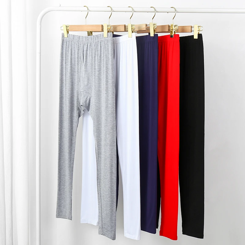 男士秋裤薄款春秋长裤内穿打底衬裤弹力紧身单件线裤高腰保暖裤