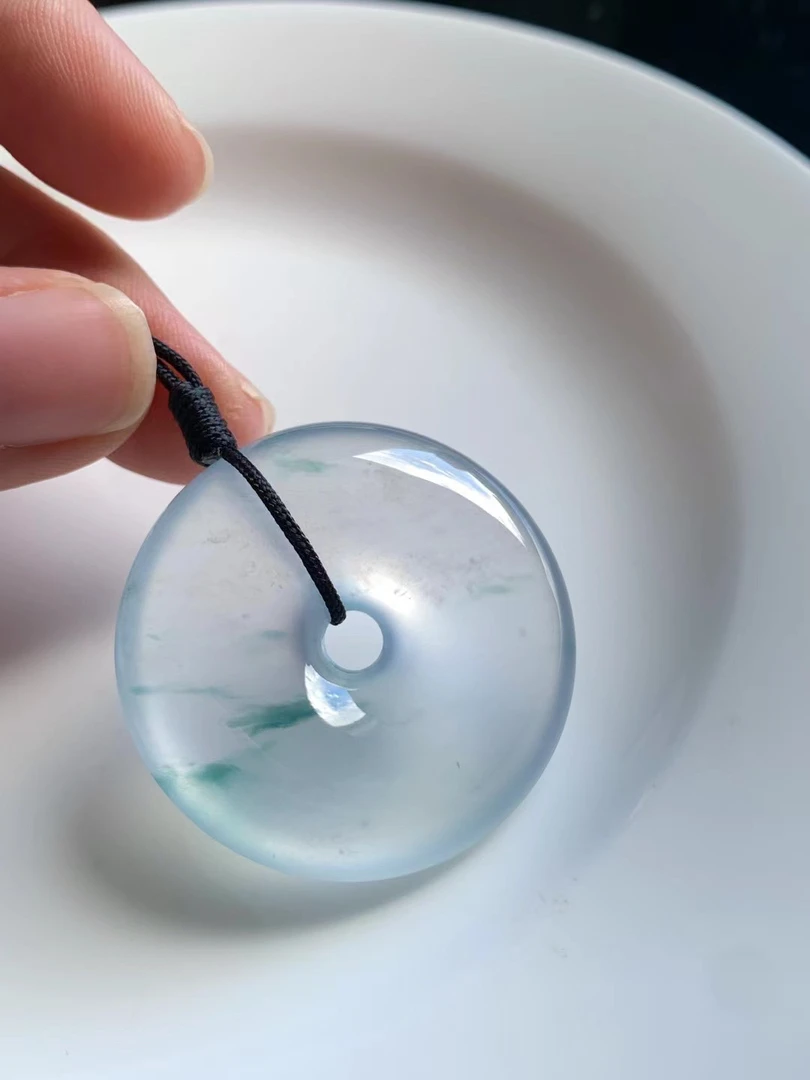 高冰飘蓝大扣子，大件厚装，饱满丰盈 中国好珍宝