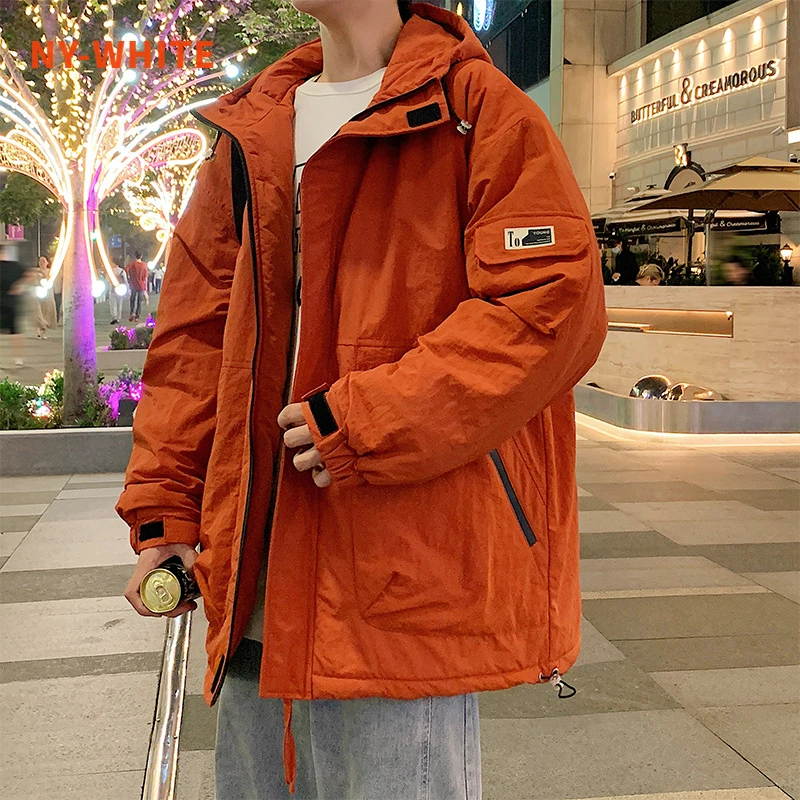 Manloric/蒙洛里克工装连帽男冬款加厚保暖休闲宽松大码面包服