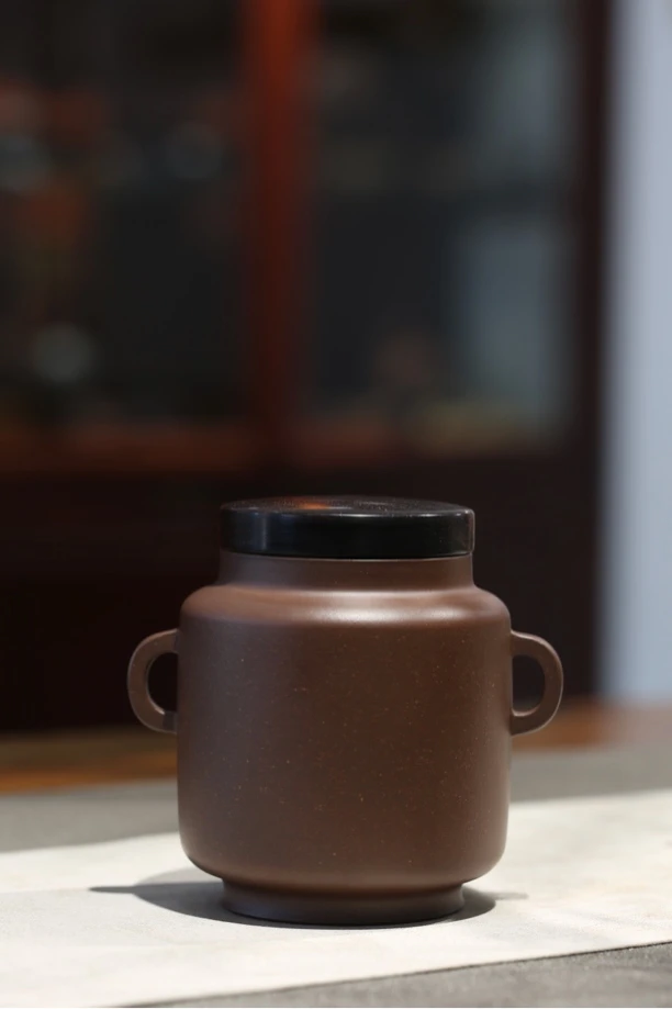 尹海峰 全手工茶叶罐 高10.5cm