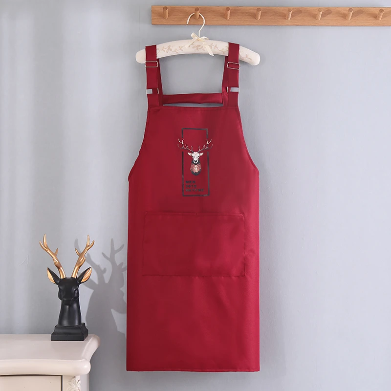 JIAQILI/佳绮利防水防油厨房家用做饭背带可调节围裙工作服可定制