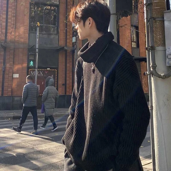 毛衣男冬季日系慵懒复古宽松纯色针织衫2024新款爆款情侣456710