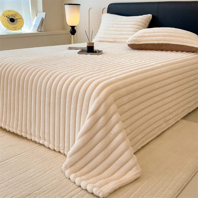 加厚防寒仿兔毛绒毛毯盖被办公室午睡空调毯沙发盖毯珊瑚绒小毯子