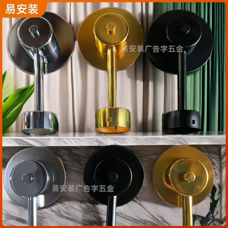 发光灯固定支架广告灯箱圆管配件底盘灯具网红灯饰配件圆盘卡扣