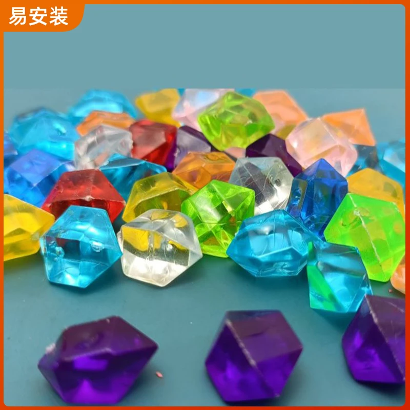 亚克力钻石发光字颗粒树脂字水晶颗粒彩珠字珠七彩钻石发光字颗粒