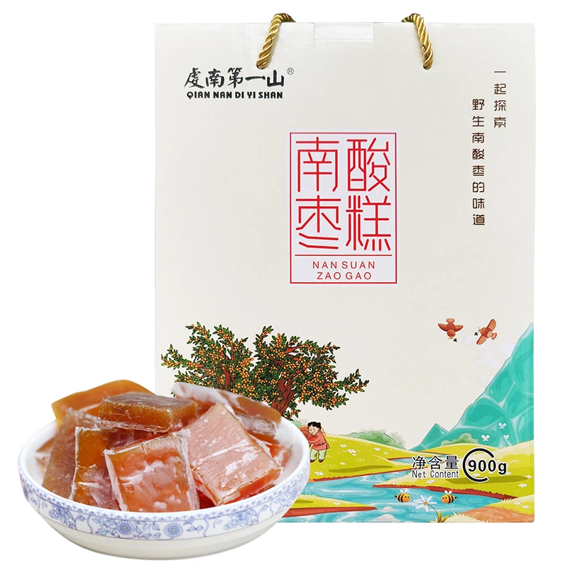 虔南第一山 休闲零食蜜饯果干果零食酸甜枣糕 南酸枣糕900g礼盒装