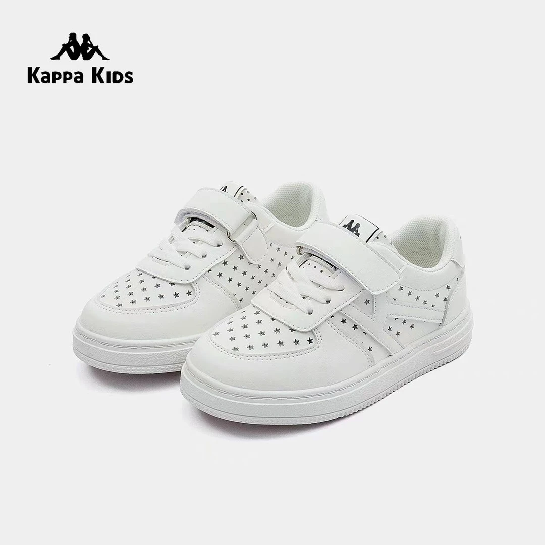 Kappa kids童鞋中大童时尚休闲经典板鞋休闲透气男女童星空小白鞋
