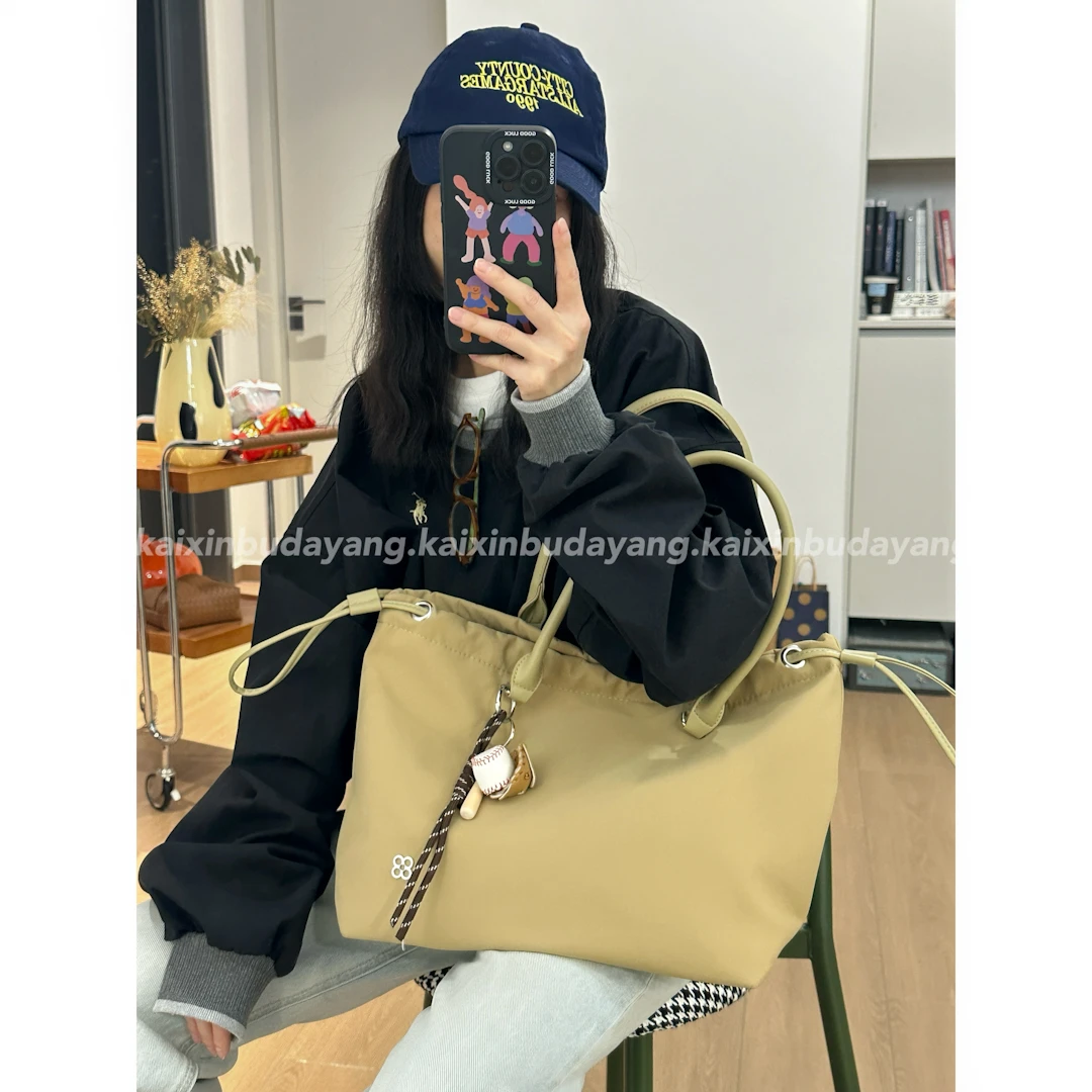 【开心不打烊】 快乐早八 轻便大容量tote通勤休闲多用单肩女包