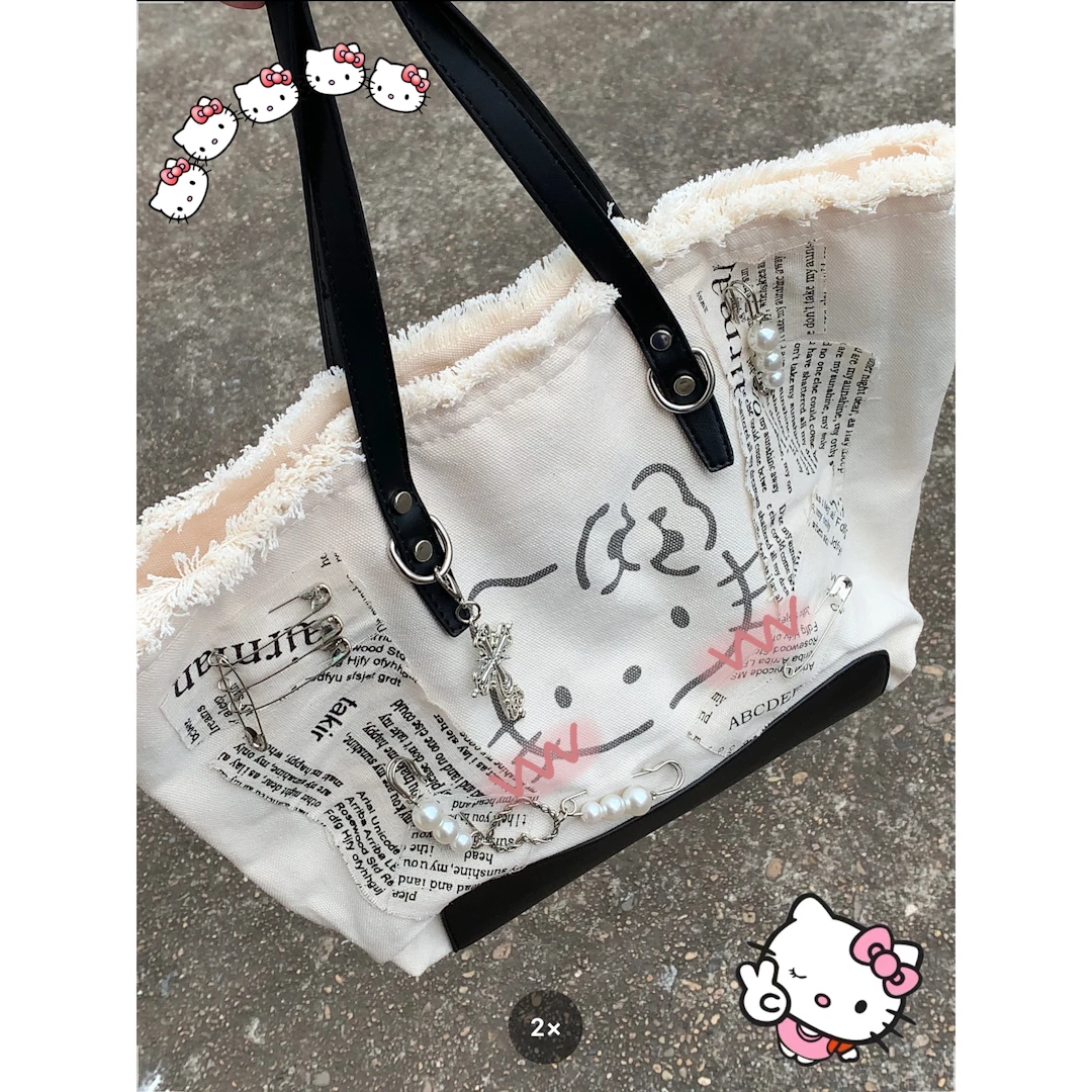 【开心不打烊】Kitty猫y2k辣妹单肩包设计款托特