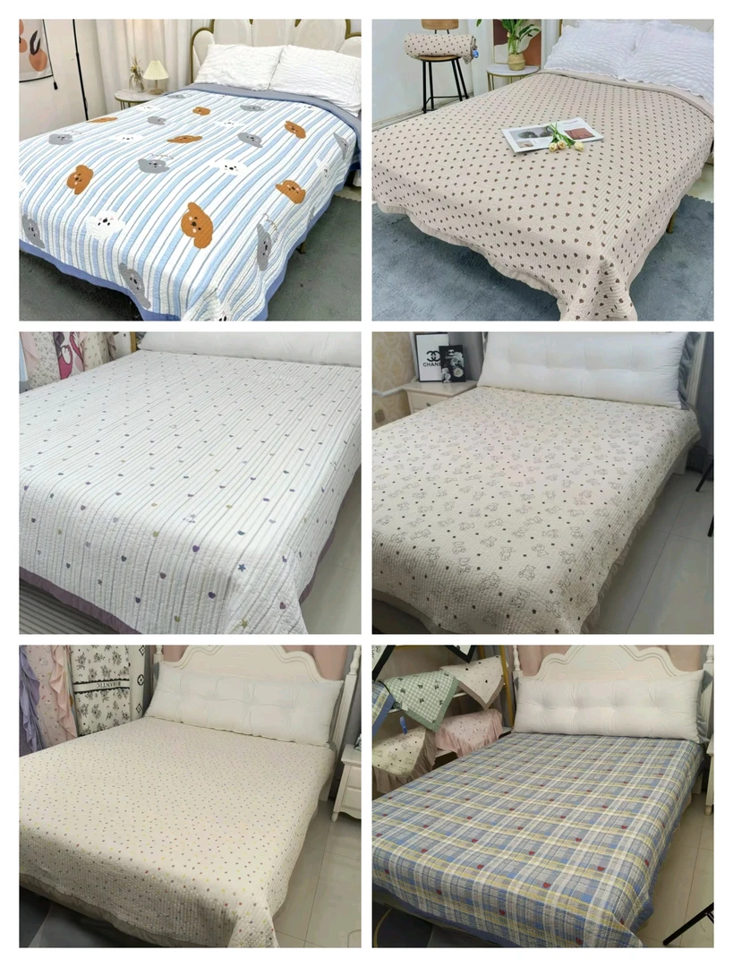 四季款母婴级夹棉床盖 加密绗缝 可机洗（尺寸误差5厘米左右）