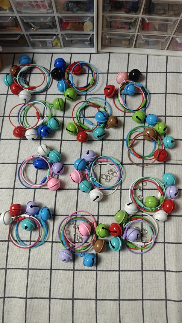 金钰手作钩织玩偶配件5个大环5个大铃铛送5个开口圈