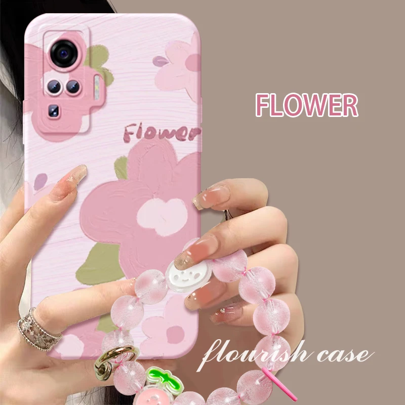 【苹果/华为/OPPO/VIVO/小米/荣耀】油画大花粉色硅胶个性ins手机壳