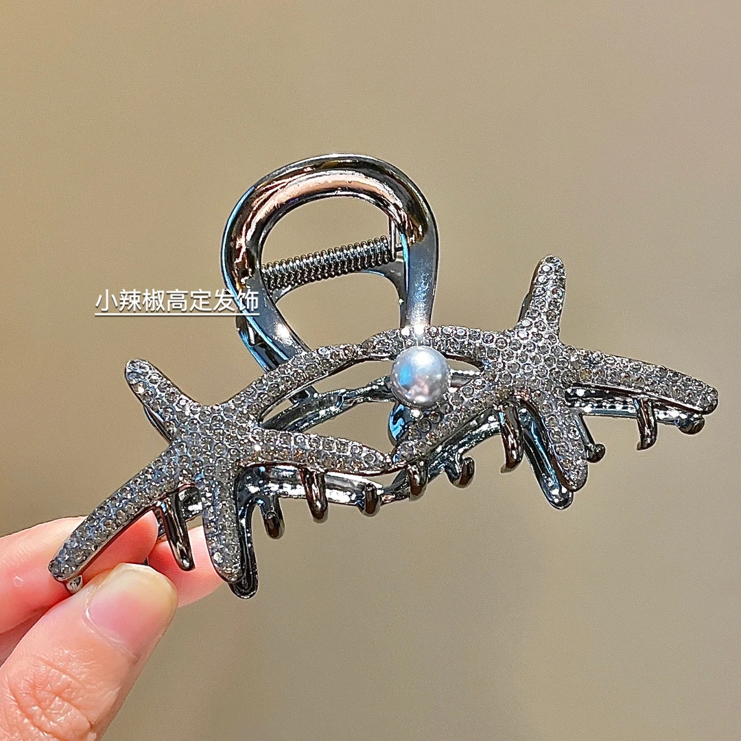 雅丹高级感夹子夏季发夹女后脑勺发卡气质抓夹鲨鱼夹时尚轻奢头饰