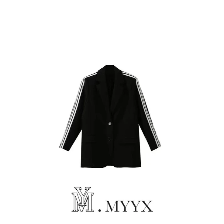 【美誉严选】新品2023设计款条纹休闲西装外套轻奢时尚W1525