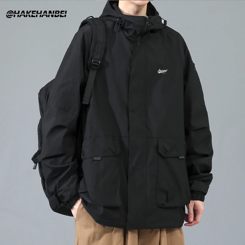 日系加厚工装棉服夹克男士春秋冬季美式潮牌大码青少年冲锋衣外套