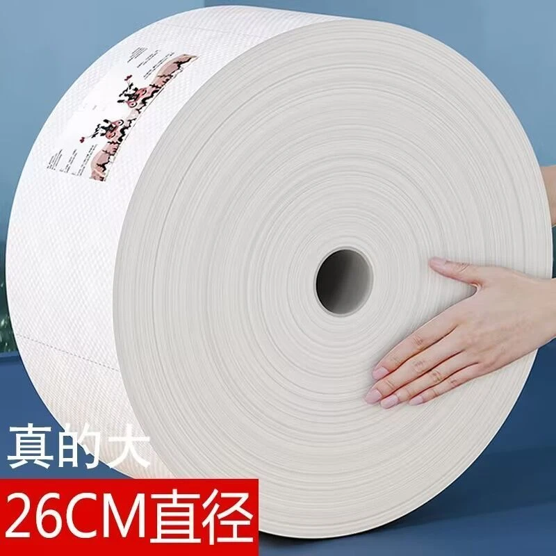 大卷一次性美容店加大厚珍珠纹柔擦脸巾干湿两用不掉毛卸妆棉