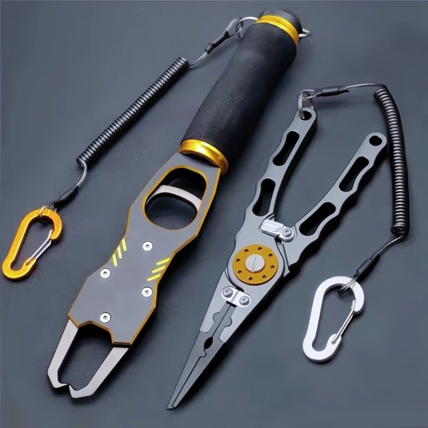 铝合金带称大物控鱼器路亚钳套装多功能海钓钓鱼钳子防滑鱼线抓鱼