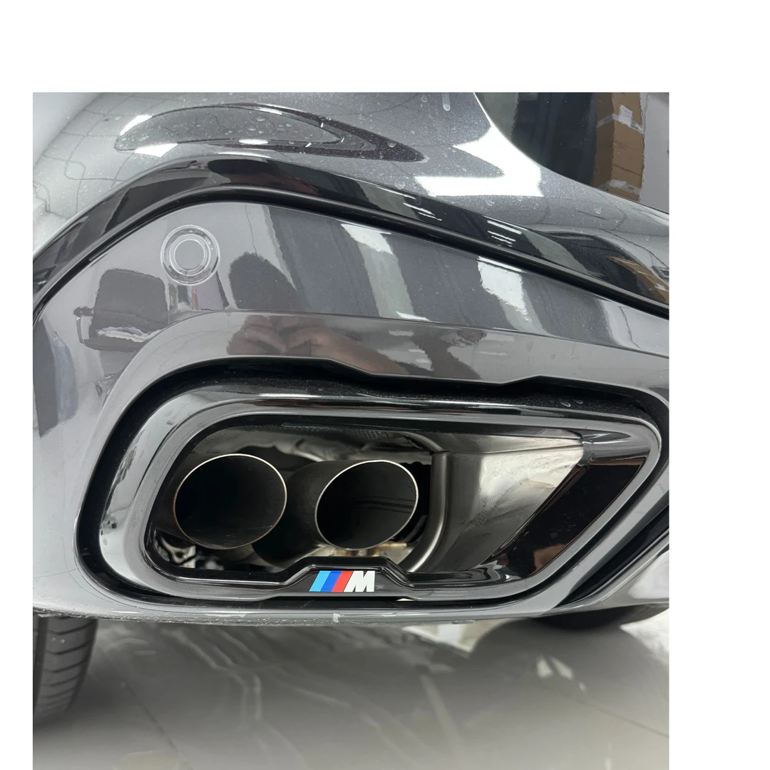 适用于BMW宝马X5X5LX6X7装饰框亮黑色排气尾部装饰覆盖