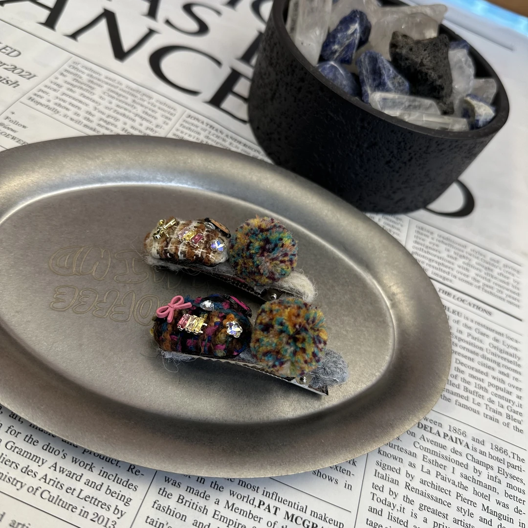 Mi33  爱心毛绒小猫鸭嘴夹（单只）Y47055C2-6