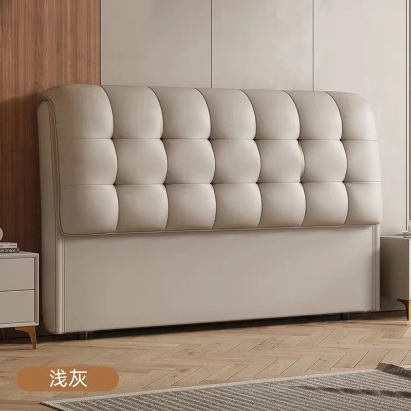 床头板软包2025年新款现代简约靠背一体单独落地实木床头单买定制