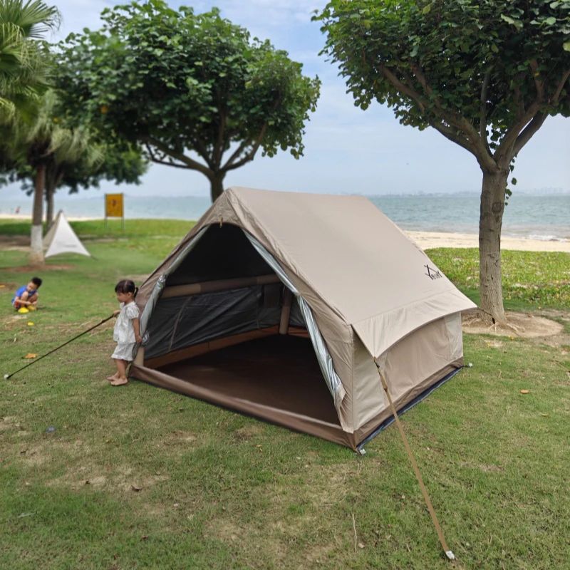 【野小野】启5.5户外露营涂银防风防雨充气帐篷便携式精致露营