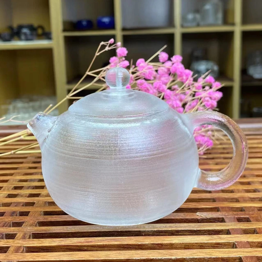 原矿工艺水晶手工制作泡茶茶壶西施壶办公室泡茶家用泡茶耐热茶道