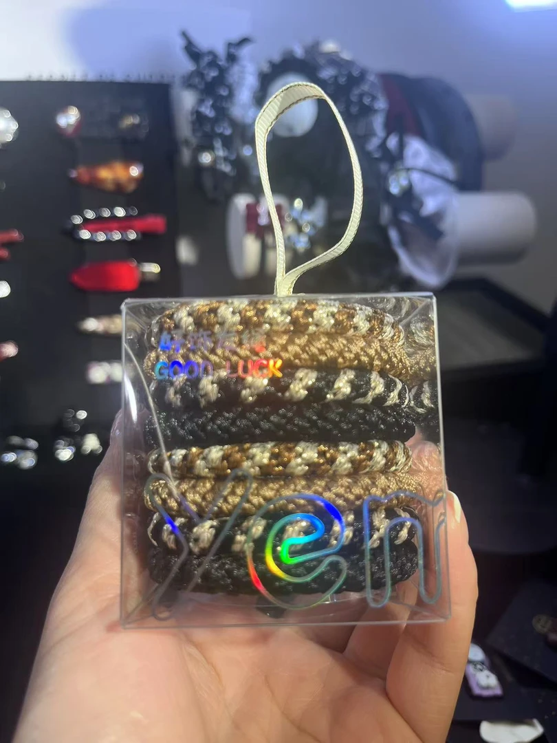 拼色装编织发绳8条装 A164