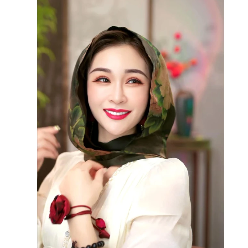 布塔香云纱防晒面罩女防紫外线桑蚕丝开车脸罩护颈1190