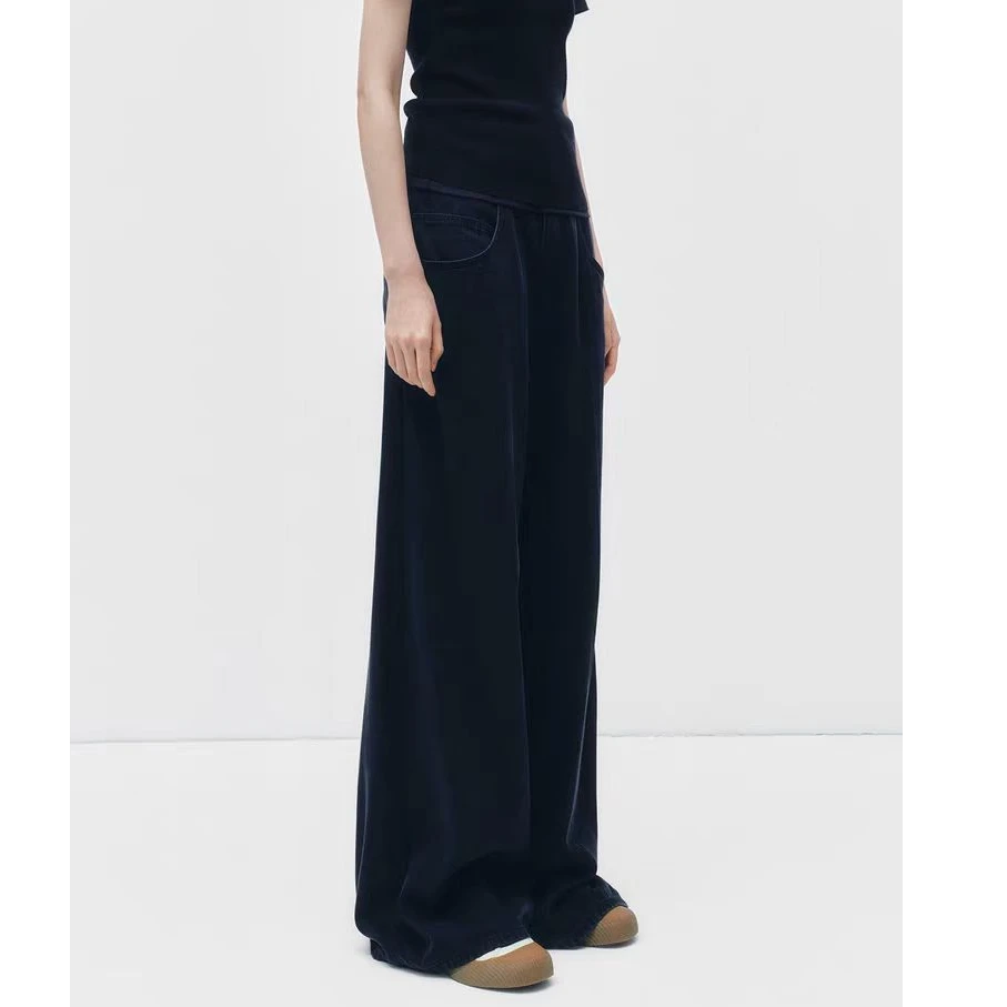 D009秋冬季新款毛边棉牛仔裤