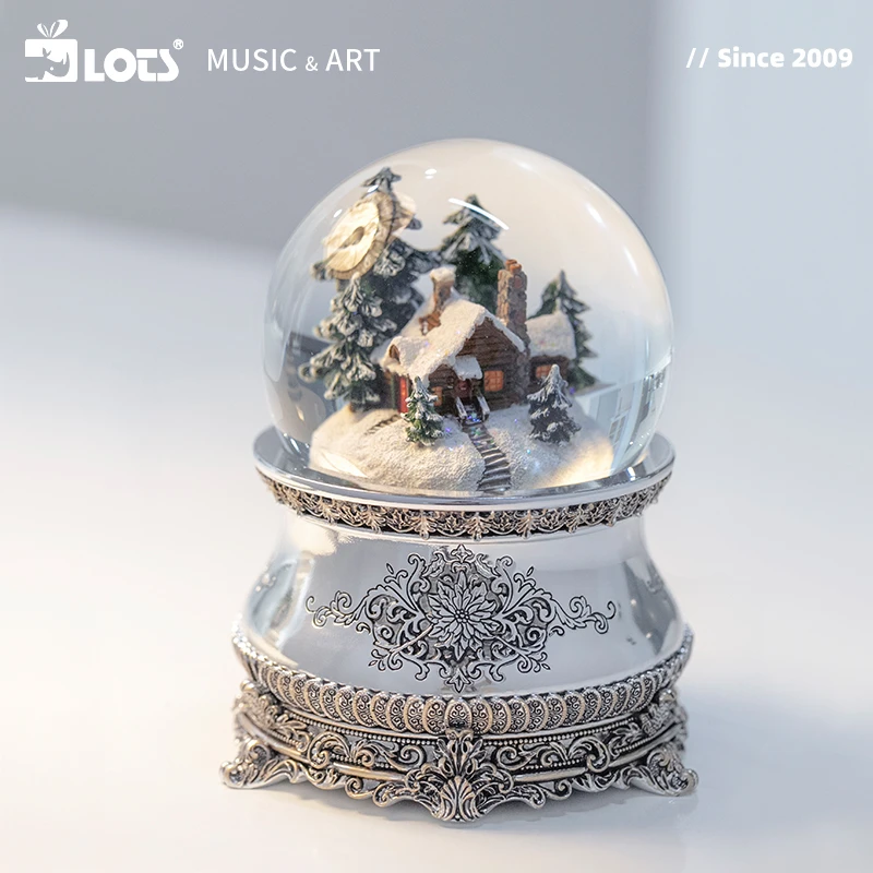 LOTS雪景雪花赞尔水晶球音乐盒飘雪八音盒圣诞节生日礼物女生女友
