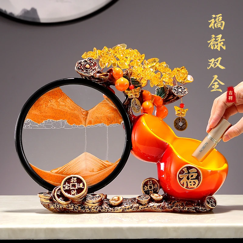 进门口入户玄关柜鞋柜装饰品挂放钥匙置物架客厅新中式收纳摆件