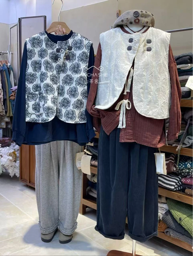 叨叨推荐款 SCS#6355#提花棉马甲（冬季新款）FL