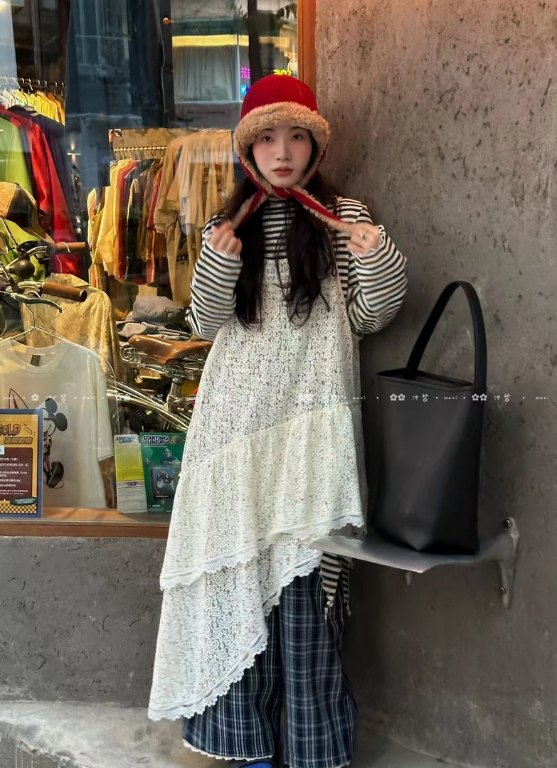 叨叨推荐款 MX#10557#五彩点蕾丝吊带（冬季新款）X