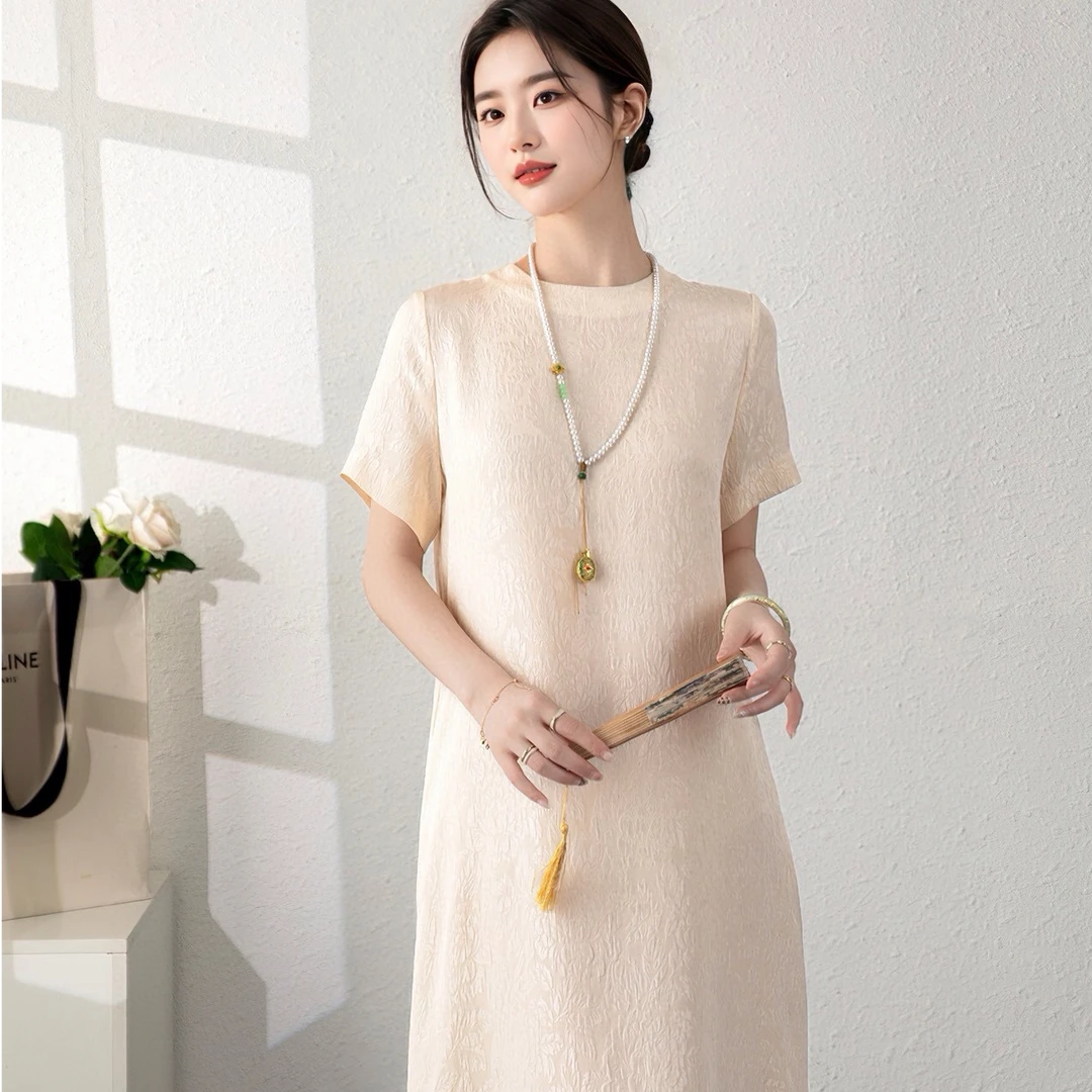 【格一专属】夏季新款冠乐绉简约大气高级感连衣裙