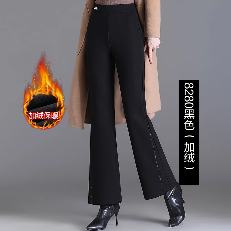 XX偏小半码XL-5XL妈妈装裤子秋冬装直筒长裤高腰中老年女aa2217