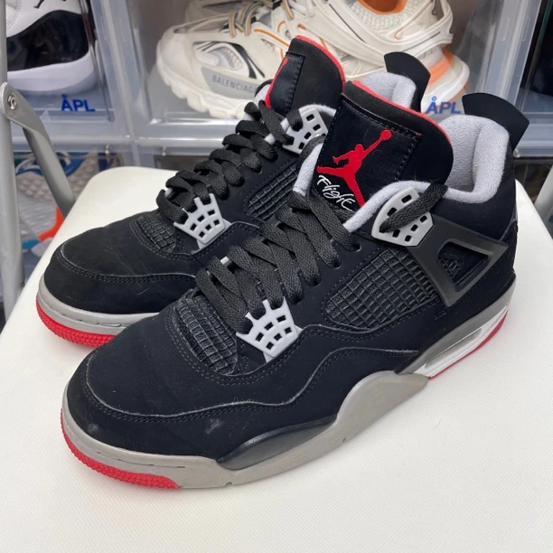 95新 41码 原盒 AJ4 黑红 复古篮球鞋 公价3009