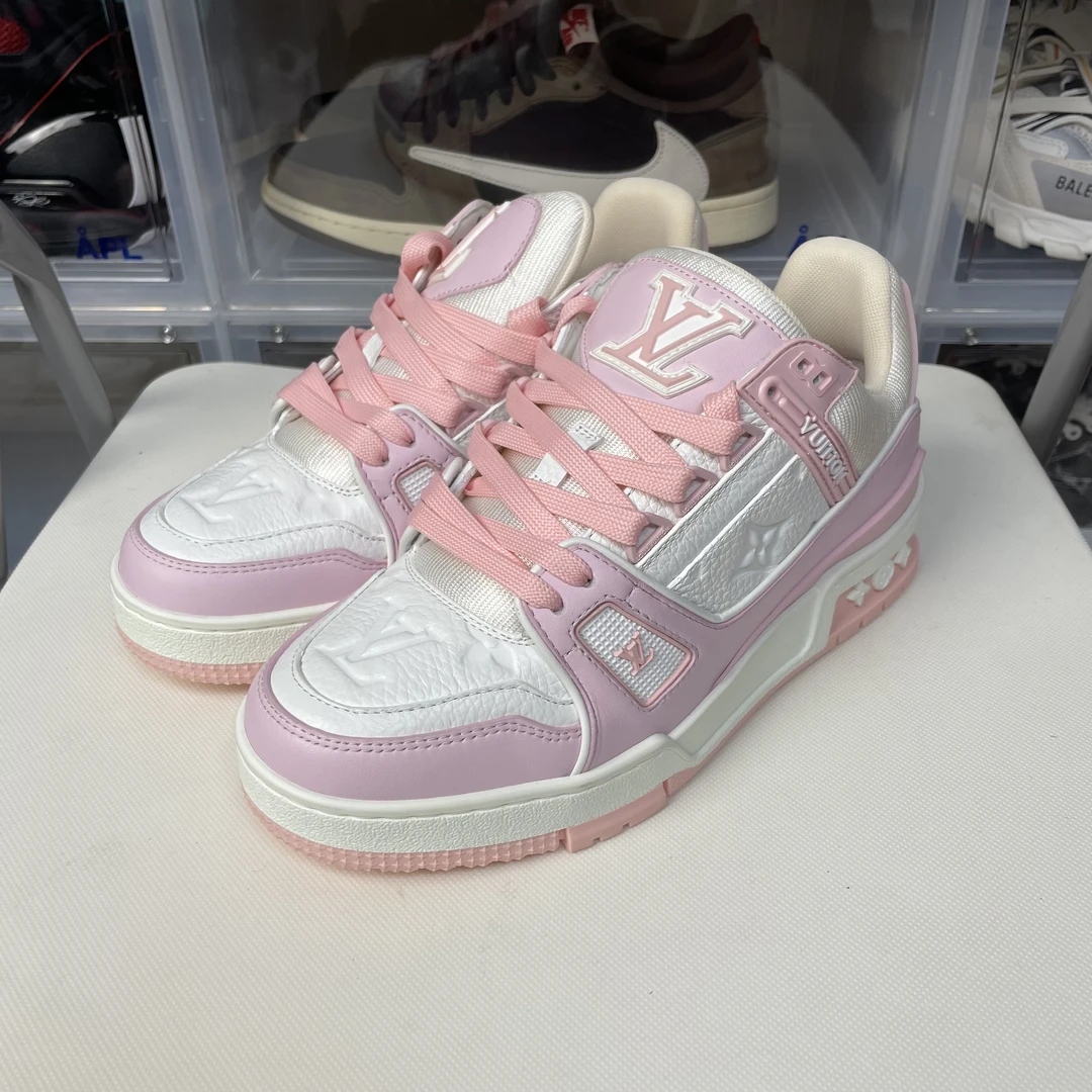 全新 36码 原盒 LV Trainer 玫瑰粉
