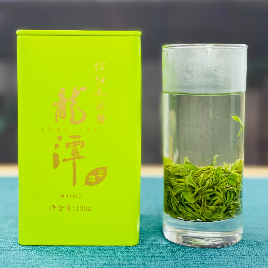 浓香信阳毛尖雨前精选黑龙潭毛尖茶好茶味浓精美罐装篓头口粮100g