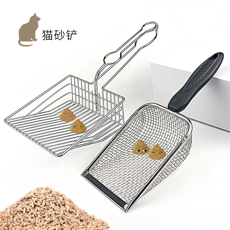 不锈钢猫砂铲拾便器芦丁鸡宠物铲屎器爬宠铲子猫狗屎铲沙滩铲大号
