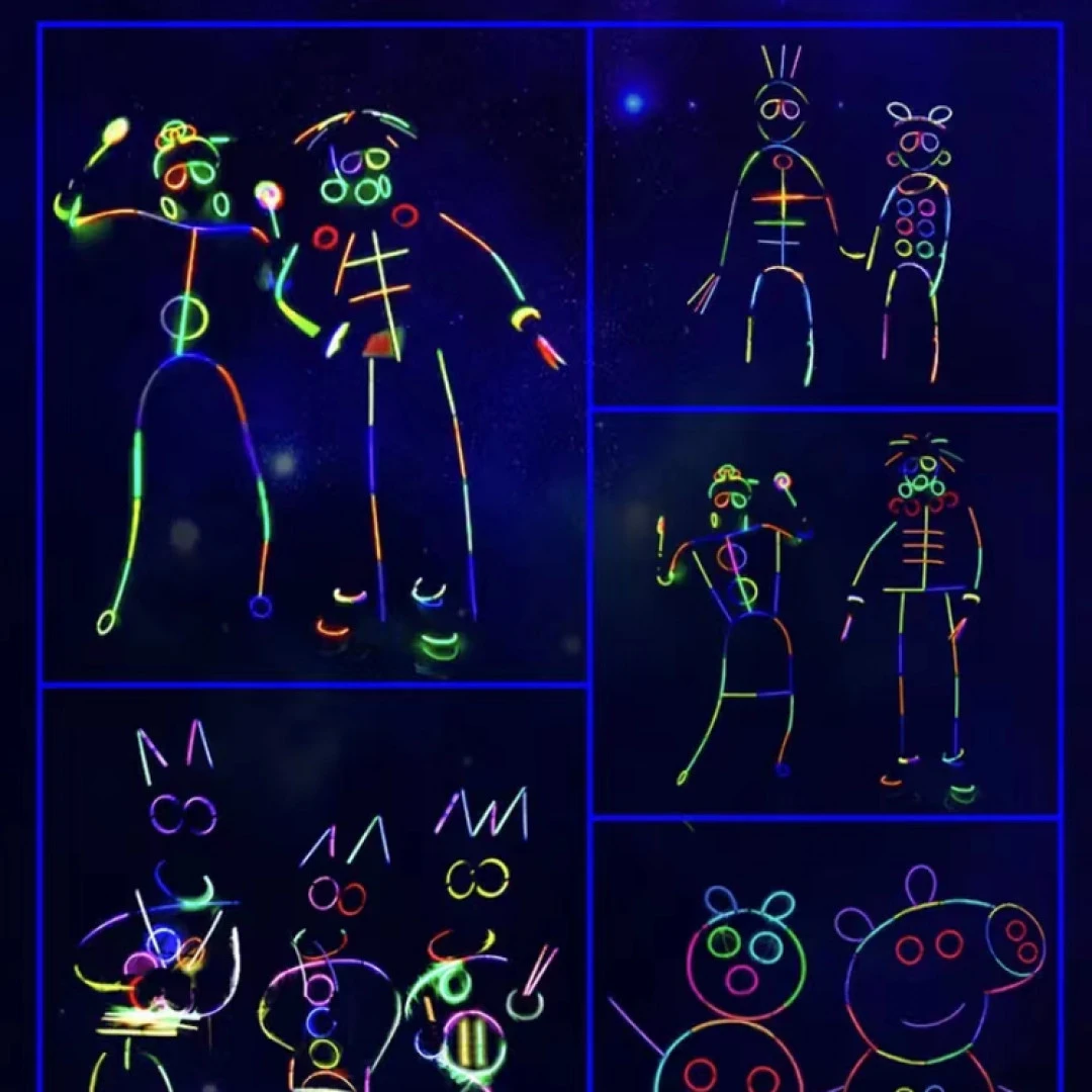 七彩荧光棒儿童玩具魔法棒夜光棒手环发光玩具夜光玩具