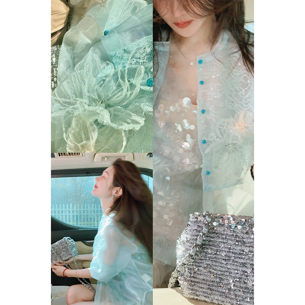 【3月】你的呵呵丨手工定染晶饰花艺丨手工刺绣微透新中式防晒衬衫