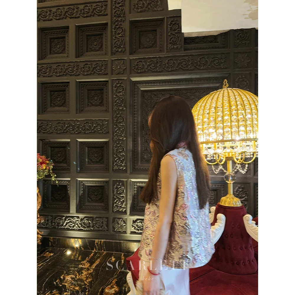 【3月】你的呵呵【东方美学】织锦缎新中式玫瑰枝叶织金国风外套