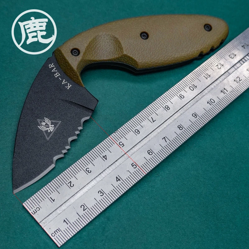 KA-BAR卡巴碳钢小巧便携高硬度锋利小刀日用户外露营小刀1477CB