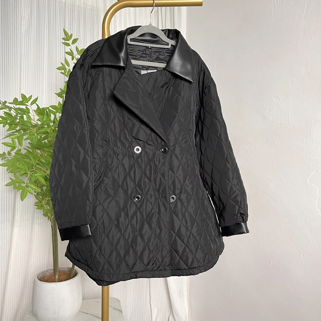 【佳佳】285时尚冬季短款拼接棉服外套百搭