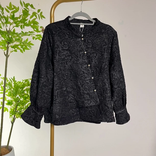 【佳佳】209原创设计新中式气质浮雕开衫外套百搭