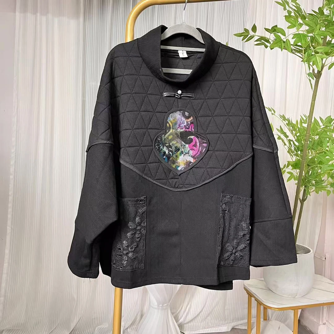 【佳佳】134秋冬时尚百搭拼接夹丝绵加厚外套百搭