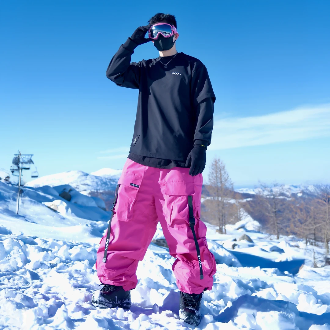 KeepMoney2025新款滑雪裤男单板防水加厚保暖加绒美式工装裤女