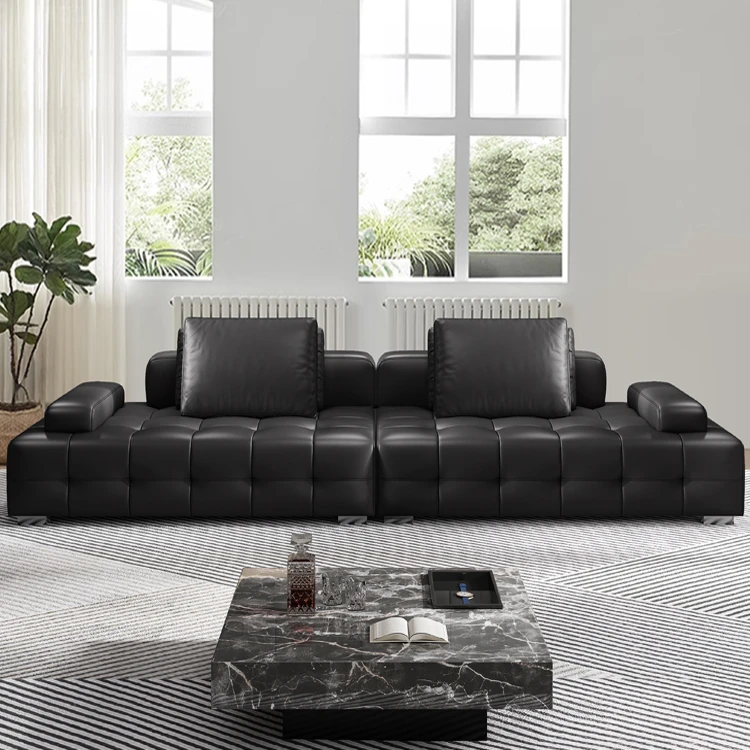 半青皮沙发劳伦斯沙发客厅意式轻奢全真皮简约别墅头层牛皮沙发