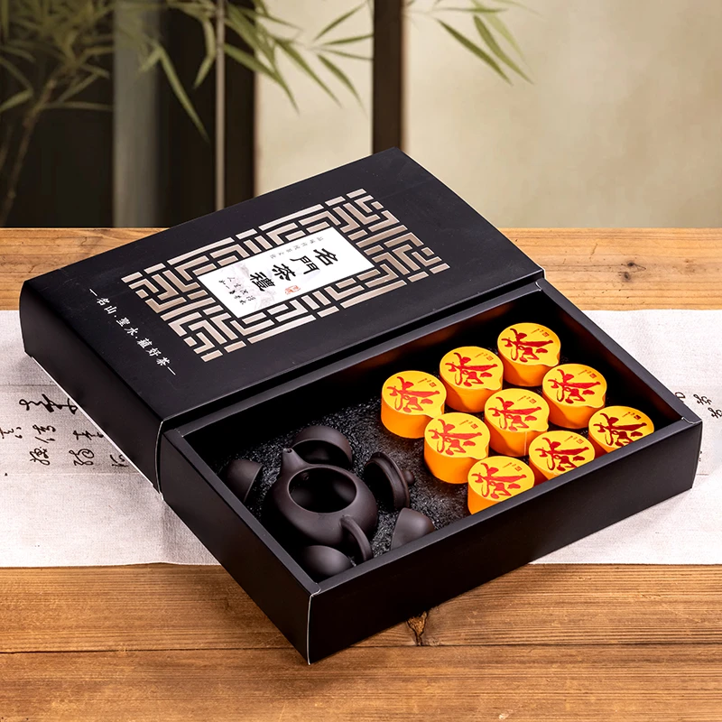 ZM福建高山乌龙茶大红袍茶叶浓香型9罐纸罐100g小罐茶配茶具礼盒