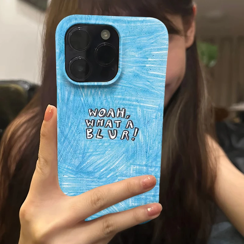 模糊小众苹果15手机壳iPhone14promax菲林13硬12/11男x保护套潮牌